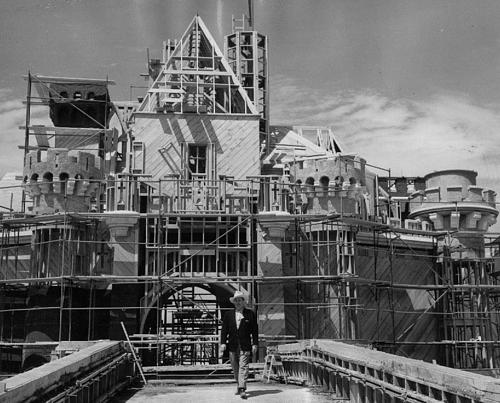 Sleeping Beauty Castle Disneyland Construction Photos 1955 Walt Disney
