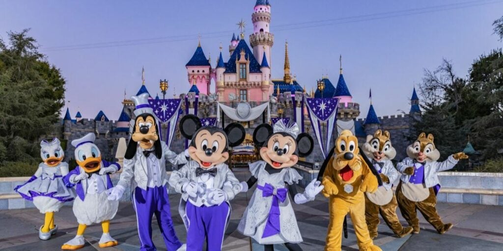 Disneyland Park with Characters in front of Castle